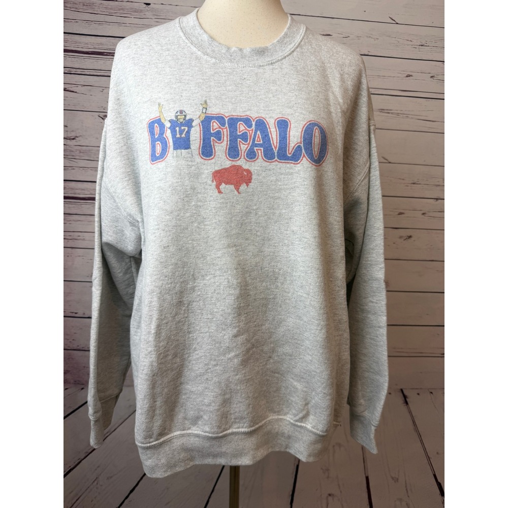 Buffalo Bills Graphic Sweatshirt‎ XL Josh Allen 17 Pullover Extra Large Gildan